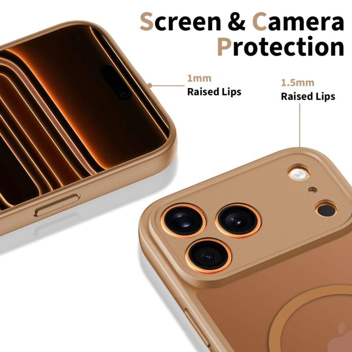 Bild 4, Tech-Protect Tech-Protect iPhone 17 Pro Max Skal MagSafe BasicMag Matte Brown - Teknikhallen.se