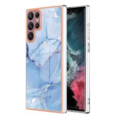  Samsung Galaxy S23 Ultra Skal Marmor TPU Bl&aring; - Teknikhallen.se