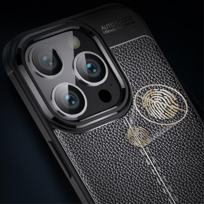 Bild 3,  iPhone 16 Pro Max Skal Litchi Textur Svart - Teknikhallen.se