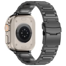  Apple Watch 42/44/45/46/49 mm Armband Metall Svart - Teknikhallen.se