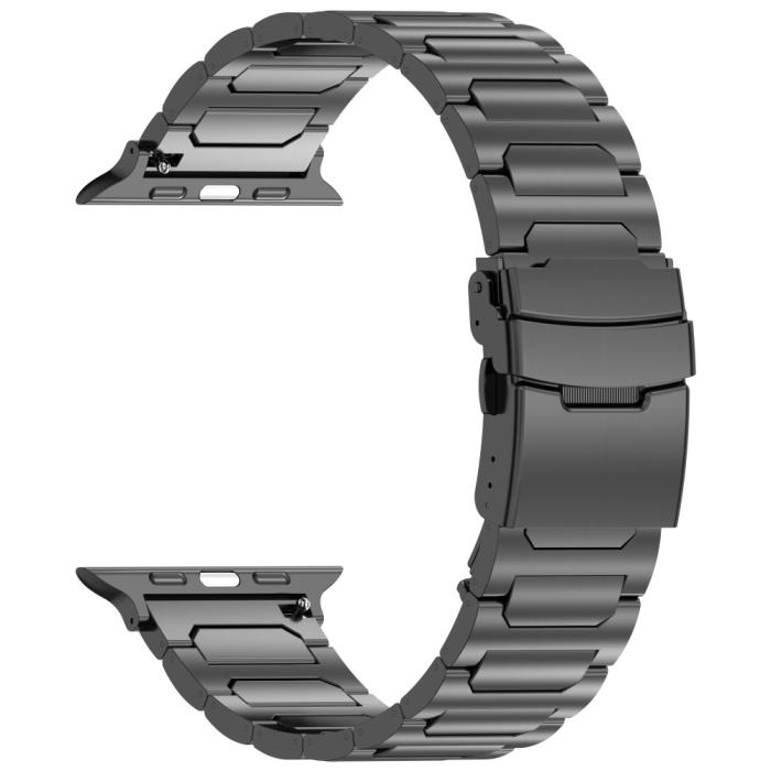 Bild 3,  Apple Watch 42/44/45/46/49 mm Armband Metall Svart - Teknikhallen.se