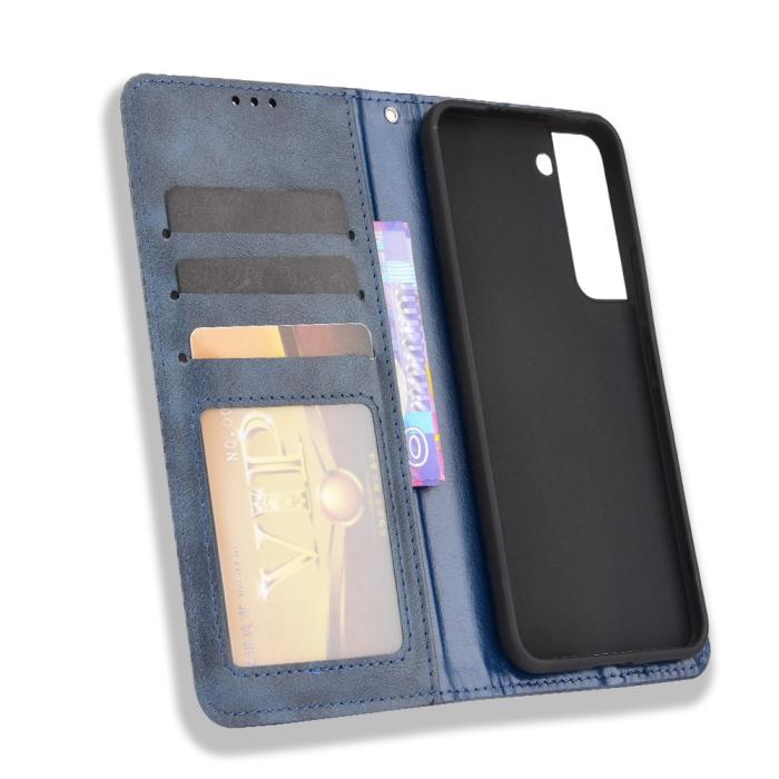 Bild 6,  Samsung Galaxy S22 Plus Fodral Flip Vintage Blå - Teknikhallen.se