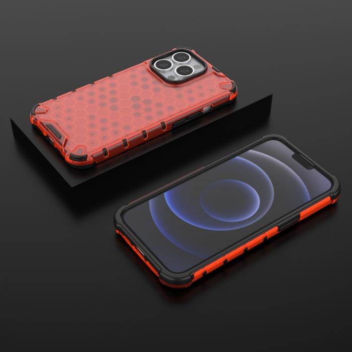 Bild 3,  iPhone 14 Plus Skal Shockproof Honeycomb Röd - Teknikhallen.se