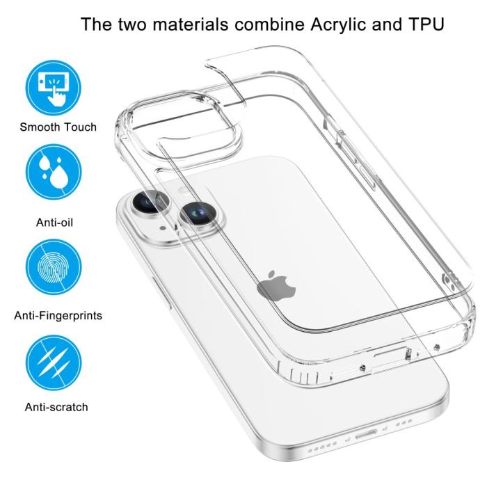 Bild 4, LEEU DESIGN LEEU DESIGN iPhone 15 Skal Akryl/TPU Transparent - Teknikhallen.se