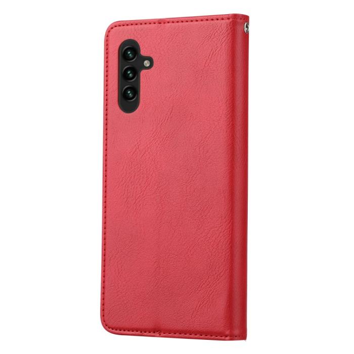 Bild 6,  Samsung Galaxy S25 Fodral Flip Läder Med Kortficka Röd - Teknikhallen.se