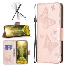  Nokia G11 / G21 Fodral Tryck Butterfly Ros&eacute;guld - Teknikhallen.se