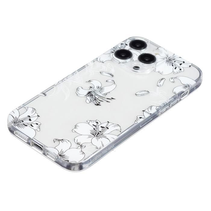 Bild 3,  iPhone 16 Pro Skal TPU Vita Blommor - Teknikhallen.se