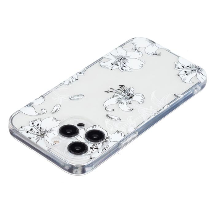 Bild 4,  iPhone 16 Pro Skal TPU Vita Blommor - Teknikhallen.se