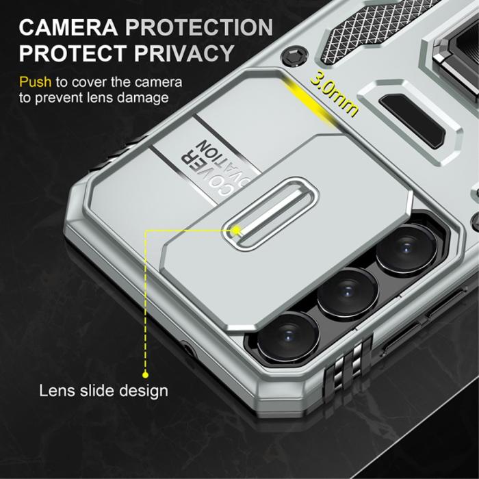 Bild 5,  Samsung Galaxy S23 Plus Skal Ring CamShield Grå - Teknikhallen.se