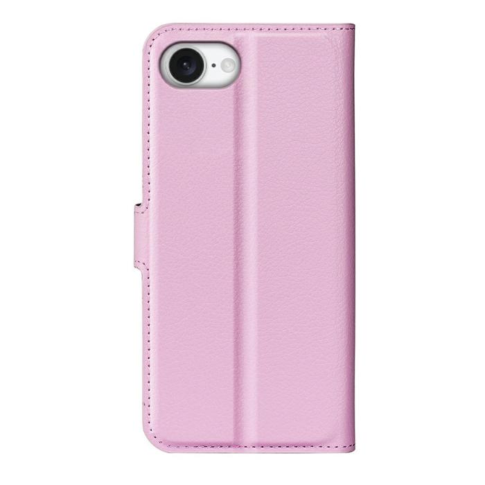 Bild 6,  iPhone 17e / 16e Fodral Litchi Läder Ljus Rosa - Teknikhallen.se