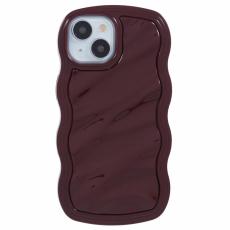  iPhone 14 Mobilskal Wavy Textur Vinr&ouml;d - Teknikhallen.se