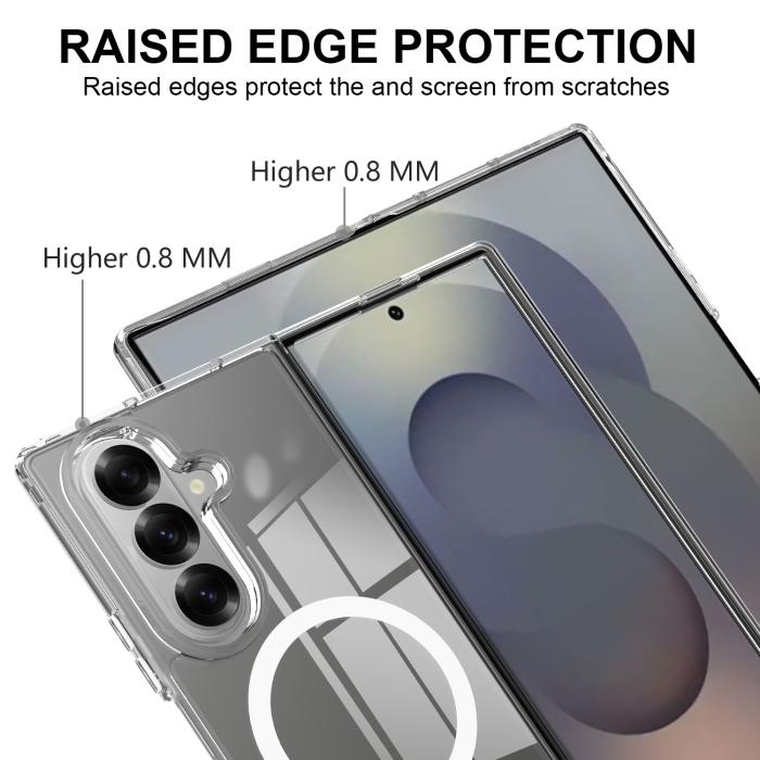 Bild 5,  Samsung Galaxy Z Fold 7 Skal MagSafe Hybrid Transparent - Teknikhallen.se