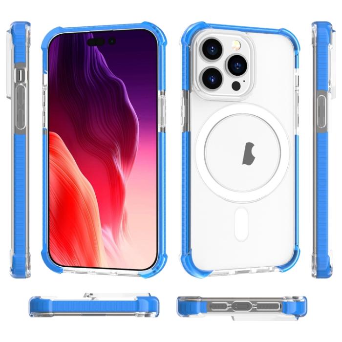 Bild 2,  iPhone 15 Pro Max Skal MagSafe Shockproof Akryl Blå - Teknikhallen.se