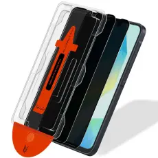  [2-PACK] Samsung A15 Privacy Sk&auml;rmskydd I H&auml;rdat Glas - Med Monteringsram - Teknikhallen.se