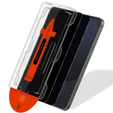  [2-PACK] Samsung S23 FE/A54 5G Privacy Sk&auml;rmskydd H&auml;rdat Glas-Med Monteringsram - Teknikhallen.se