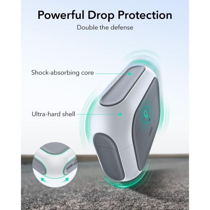 Bild 5, ESR ESR AirPods Pro 3 Skal MagSafe Orbit HaloLock Vit - Teknikhallen.se