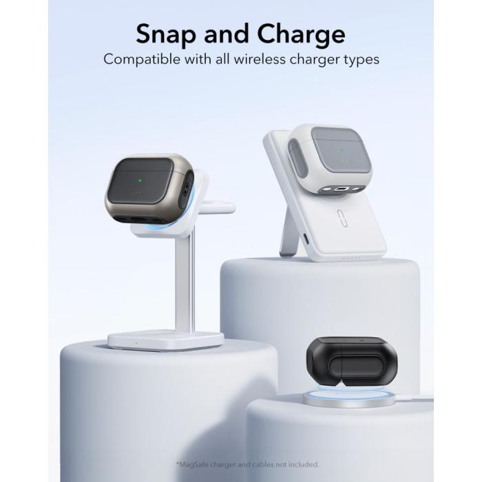 Bild 6, ESR ESR AirPods Pro 3 Skal MagSafe Orbit HaloLock Vit - Teknikhallen.se