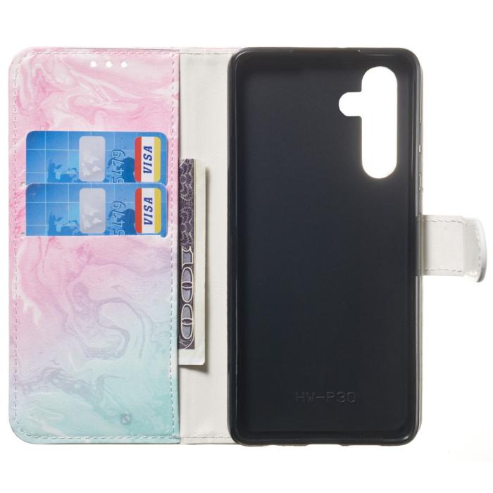 Bild 4,  Samsung Galaxy A04s / A13 5G Fodral Marmor Rosa/blå - Teknikhallen.se