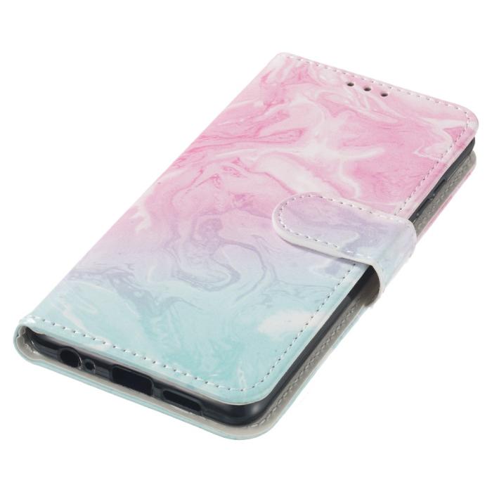 Bild 6,  Samsung Galaxy A04s / A13 5G Fodral Marmor Rosa/blå - Teknikhallen.se