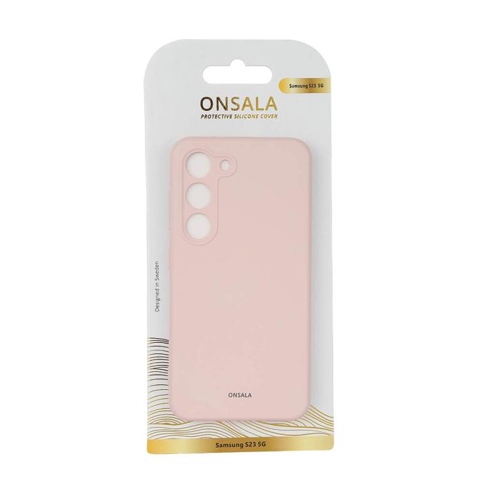 Bild 2, Onsala ONSALA Samsung Galaxy S23 Mobilskal Silikon Chalk Pink - Teknikhallen.se