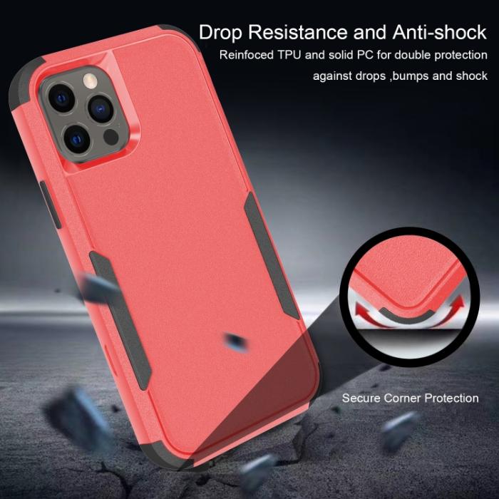 Bild 6,  iPhone 14 Pro Max Skal Shockproof Hybrid Röd/Svart - Teknikhallen.se