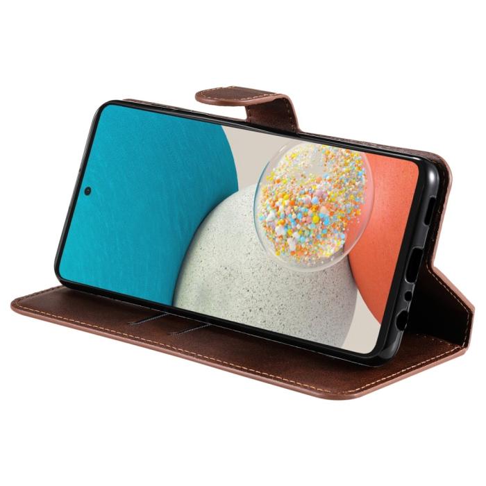 Bild 4,  Samsung Galaxy A53 5G Fodral Solid Läder Brun - Teknikhallen.se