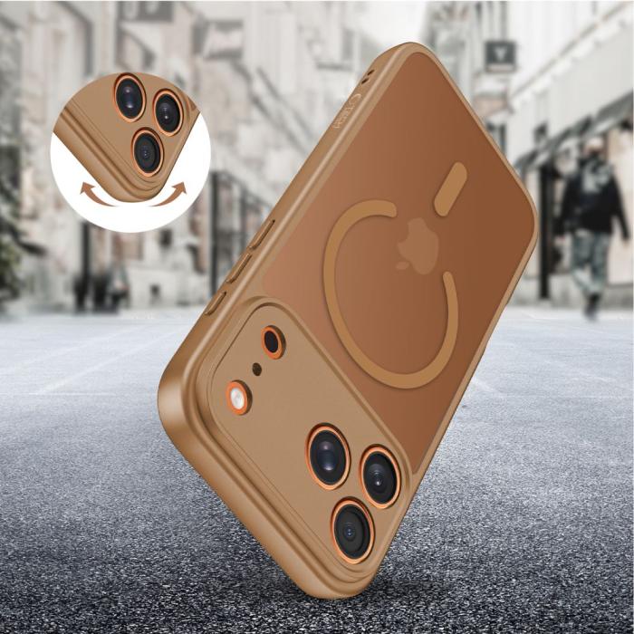 Bild 6, Tech-Protect Tech-Protect iPhone 17 Pro Max Skal MagSafe BasicMag Matte Brown - Teknikhallen.se