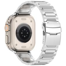  Apple Watch 42/44/45/46/49 mm Armband Metall Silver - Teknikhallen.se