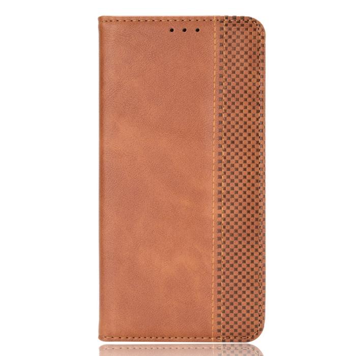 Bild 2,  Samsung Galaxy S22 Plus Fodral Flip Vintage Brun - Teknikhallen.se