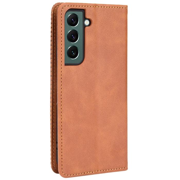 Bild 3,  Samsung Galaxy S22 Plus Fodral Flip Vintage Brun - Teknikhallen.se