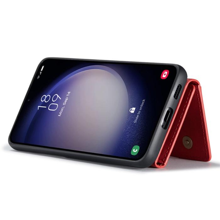 Bild 3, DG.MING DG.MING Galaxy S23 FE Skal Med Magnetisk Plånbok Röd - Teknikhallen.se
