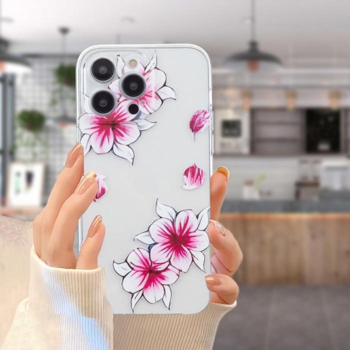 Bild 5,  iPhone 16 Pro Skal TPU Blommor - Teknikhallen.se