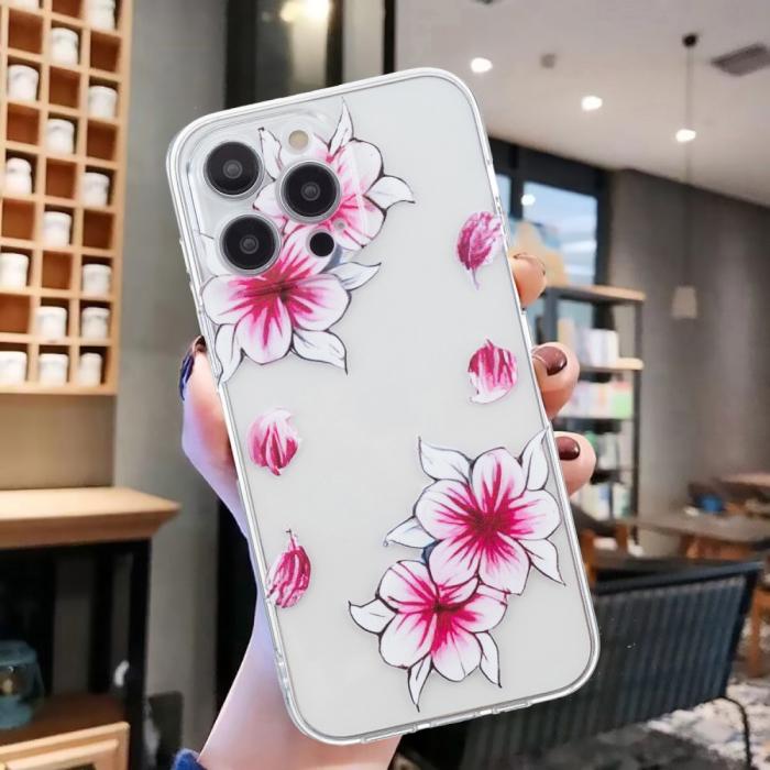 Bild 6,  iPhone 16 Pro Skal TPU Blommor - Teknikhallen.se