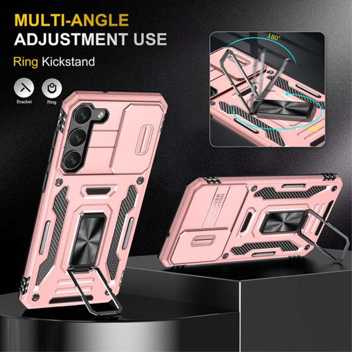 Bild 4,  Samsung Galaxy S23 Plus Skal Ring CamShield Roséguld - Teknikhallen.se