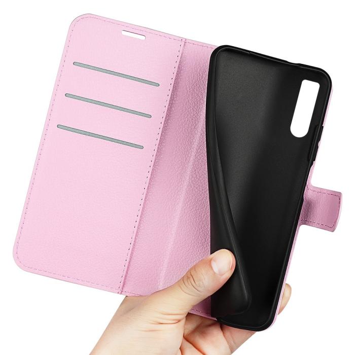 Bild 4,  Sony Xperia 10 IV Fodral Litchi Läder Ljus Rosa - Teknikhallen.se