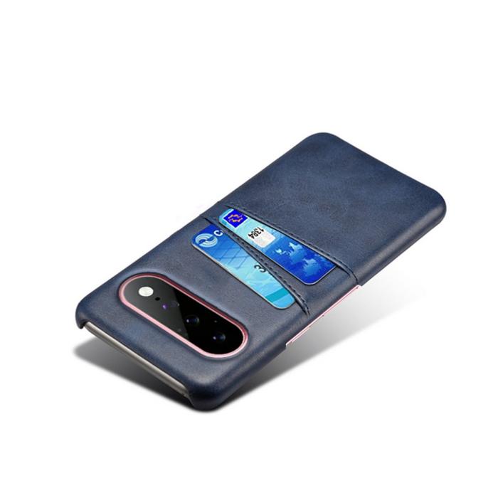Bild 4,  Google Pixel 11/11 Pro Skal PU Läder Med 2 Kortfack Blå - Teknikhallen.se