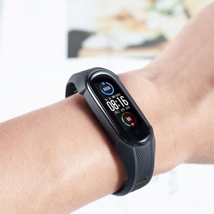 Bild 4, Tech-Protect Tech-Protect Xiaomi Mi Smart Band 5 / 6 / 7 Armband Armor Svart - Teknikhallen.se