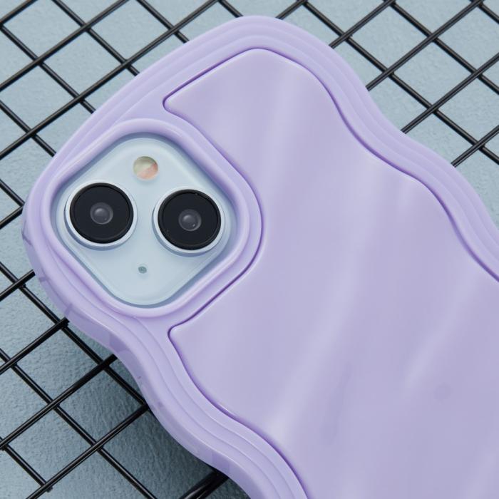 Bild 5,  iPhone 14 Mobilskal Wavy Textur Lila - Teknikhallen.se