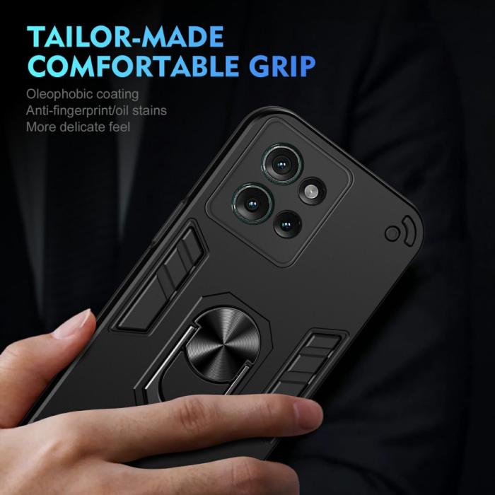 Bild 5,  Motorola Edge 50 Skal Hybrid Armor Ring Svart - Teknikhallen.se