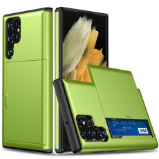  Samsung Galaxy S24 Ultra Skal Med Kortfack Gr&ouml;n - Teknikhallen.se