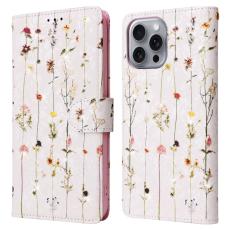  iPhone 16 Pro Max Fodral Med Tryck Sm&aring; Blommor RFID - Teknikhallen.se