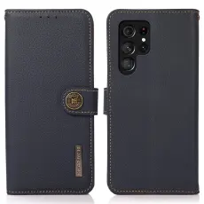 KHAZNEH KHAZNEH Samsung Galaxy S26 Ultra Fodral &Auml;kta L&auml;der Bl&aring; - Teknikhallen.se