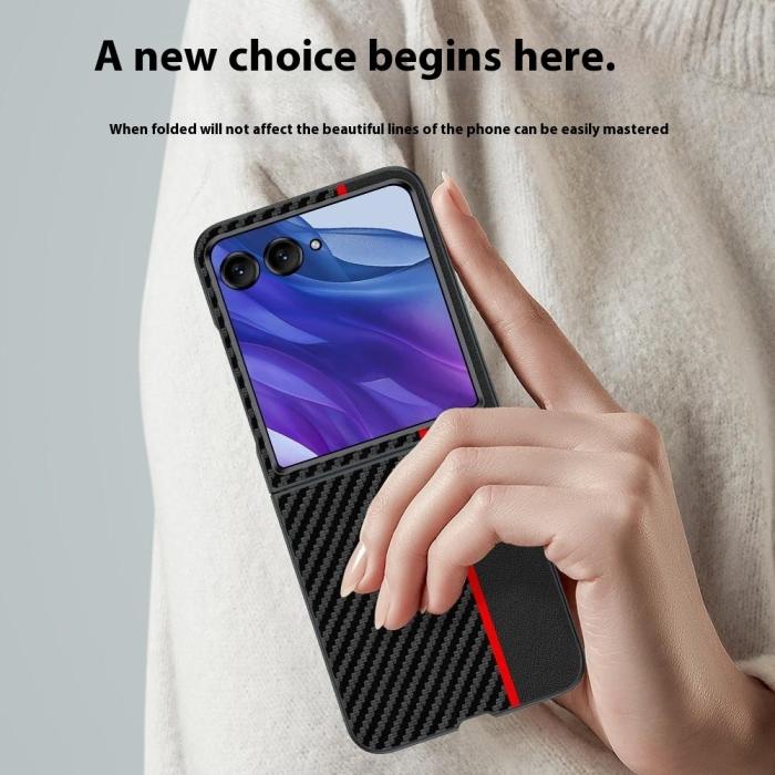 Bild 2,  Motorola Razr 60 Ultra Skal Kolfiber Textur Svart - Teknikhallen.se