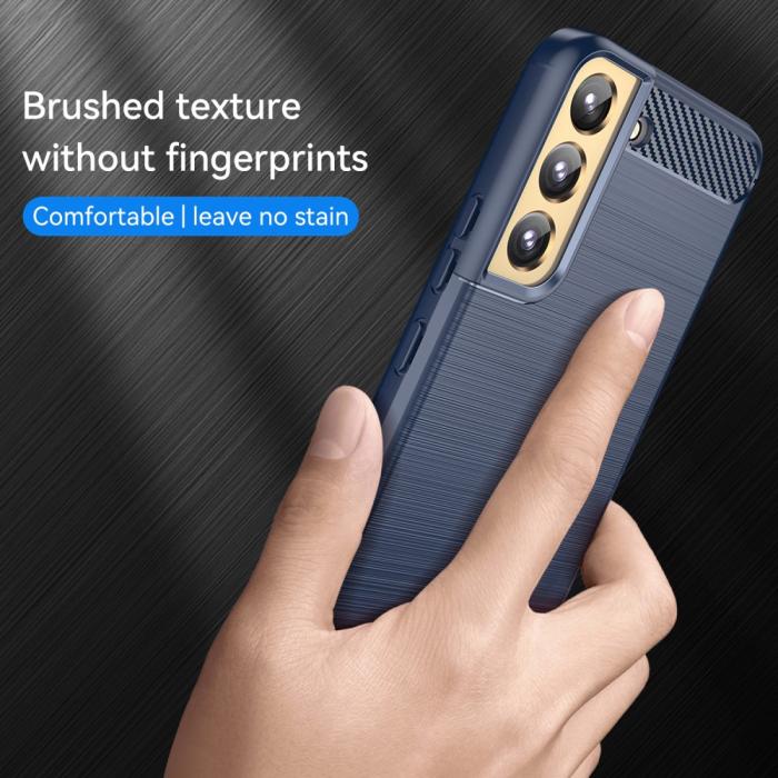 Bild 3,  Samsung Galaxy S22 Plus Skal Borstad Stål Textur Blå - Teknikhallen.se