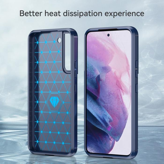 Bild 4,  Samsung Galaxy S22 Plus Skal Borstad Stål Textur Blå - Teknikhallen.se