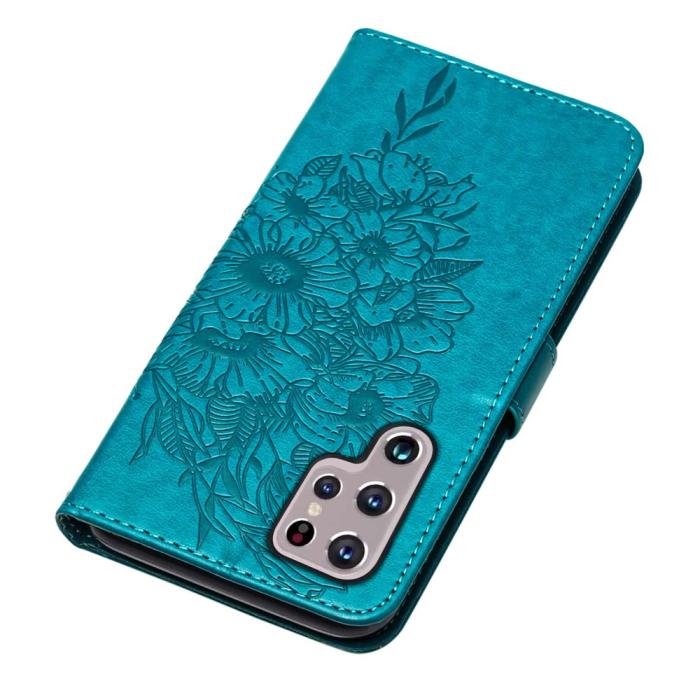 Bild 5,  Samsung Galaxy S23 Ultra Fodral Fjäril Tryck Blå - Teknikhallen.se