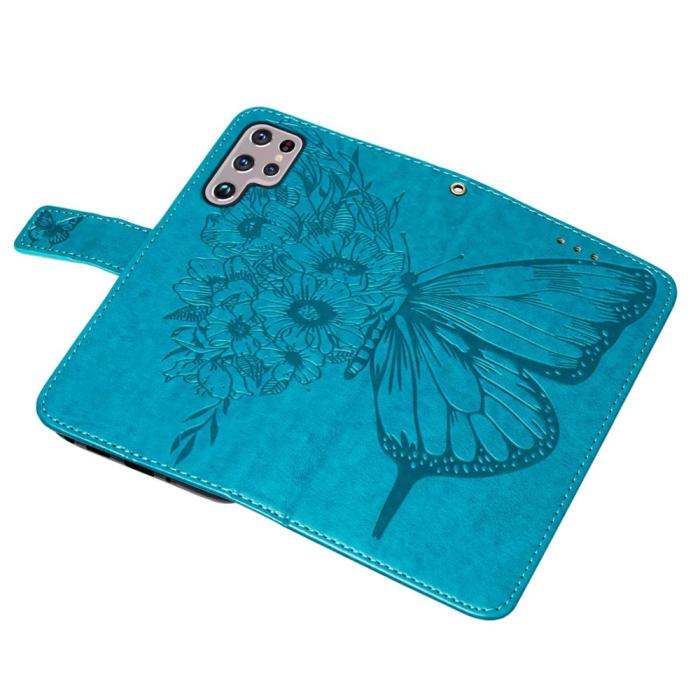 Bild 6,  Samsung Galaxy S23 Ultra Fodral Fjäril Tryck Blå - Teknikhallen.se