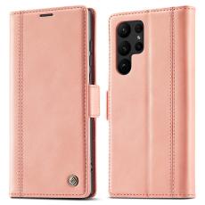 LC.IMEEKE LC.IMEEKE Samsung Galaxy S23 Ultra Flip Fodral L&auml;der Rosa - Teknikhallen.se