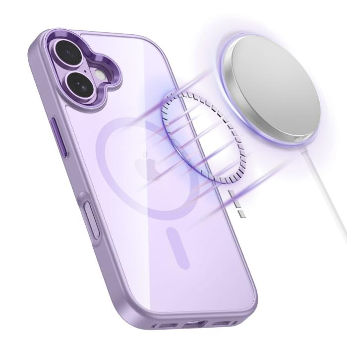 Bild 4, Tech-Protect Tech-Protect iPhone 17 Skal MagSafe MagMat Lavender / Clear - Teknikhallen.se