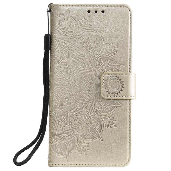 Bild 2,  iPhone 12 Mini - Mandala Fodral - Guld - Teknikhallen.se
